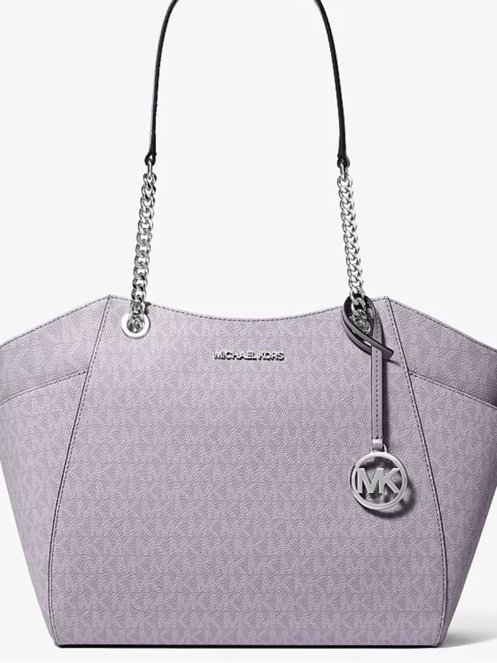 Michael Kors Lilac Monogram Chain-Handle Tote